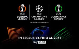 Champions League, Europa League e Conference League – Tutto su Sky fino al 2031: i dettagli